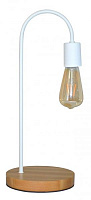 Настольная лампа Геотон А084-1Н 1x60 Вт E27 белый/дерево 48856