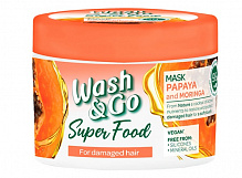 Маска для волосся Wash&Go Super Food з папайєю та морингою 300 мл