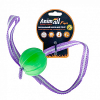 Игрушка для собак AnimAll Fun Тренинг мяч со шлейкой 6 см зеленый