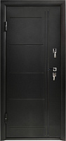 Дверь входная Valberg Прагматик дуб светлый / черный муар 2060x980 мм левая