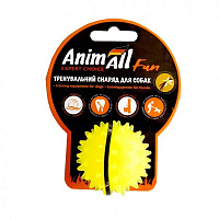 Игрушка для собак AnimAll Fun мяч каштан желтый 5 см