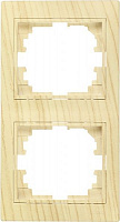 Рамка двухместная Lezard MIRA вертикальная дуб беленый матовый 701-5200-152