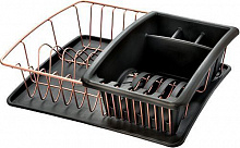 Сушилка для посуды Metaltex 325826 Copper 35x30x12 см медь/черный