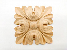 Декоративная панель деревянная розетка 1 шт., RZ.25.90 90х90x15 мм 