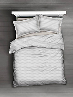 Комплект постельного белья Terrou 1,5 белый с принтом La Nuit 