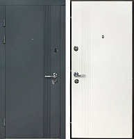 Дверь входная Revolut Doors В-413 модель 172 графит матовый / белая шагрень 2040x840 мм левая