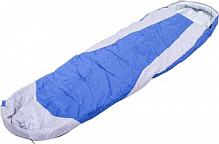 Спальный мешок с капюшоном серо-синий