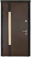 Дверь входная Булат Термо House-705 стеклопакет венге темный 2050x950 мм левая