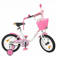 Велосипед детский PROF1 Ballerina SKD75 розовый с белыми вставками Y1485-1K 
