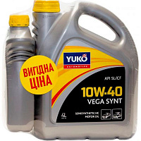 Моторное масло Yuko Vega Synt 10W40 4 л + 1 л