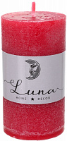 Свеча Рустик цилиндр красный Cardinal C5510-200 Luna