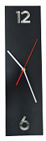 Часы настенные прямоугольник черный 440х140 мм