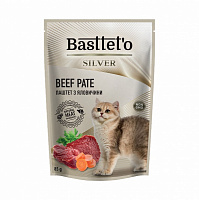 Паштет для котов Basttet`o Silver с говядиной 85 г