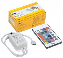 Контроллер + пульт IEK 12 В 72 Вт IP20 LSC1-RGB-072-IR-20-12-W 3 канала