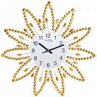 Часы настенные с камнями желтые 02-225