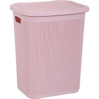 Корзина для белья Ucsan Plastik розовая пудра