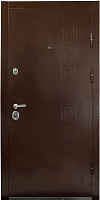 Дверь входная Министерство дверей КУ-Орнамент дуб темный 2050х860 мм правая