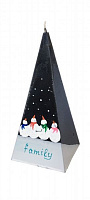 Свеча Пирамида новогодняя Family черная KOZAK