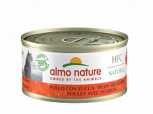 Консерва для взрослых котов Almo Nature HFC Natural с курицей и тыквой