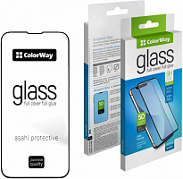 Защитное стекло ColorWay 9H FC Glue Black для Apple iPhone 14 (CW-GSFGAI14-BK) 
