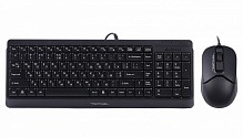 Комплект клавиатура и мышь A4Tech F1512 (Black) 