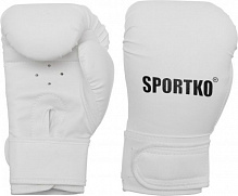 Боксерские перчатки SPORTKO 10oz белый