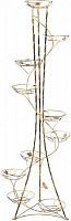 Подставка для растений ВКВ-Сервіс на 10 горшков Башня №10 50х50x170 см античное золото 