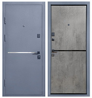 Дверь входная Министерство дверей КУ Линея М бетон темный 2050x960 мм левая