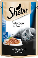 Корм Sheba Selection in Sauce с тунцом в соусе 85 г