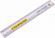 Лінійка Compass Л-300 алюмінієва анодована дві шкали 