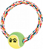 Игрушка для собак Trixie Канат с теннисным мячом D18 см 3266