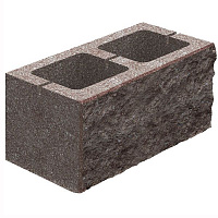 Блок декоративный бетонный колотый 400x200x200 мм коричневый Золотой Мандарин