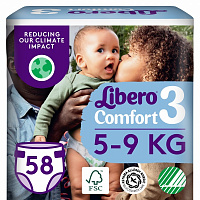 Підгузки Libero Comfort 3 5-9 кг 58 шт.