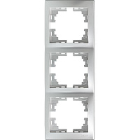 Рамка трехместная Lezard MIRA вертикальная серый 701-1000-153