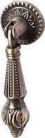 Мебельная ручка капля Larvij L5.02.AB на одно отверстие мм античная бронза