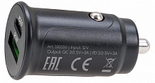 Зарядное устройство Alca USB A Type C 3.0 black