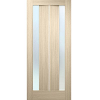 Дверь межкомнатная ОМиС Стелла 80 см дуб беленый со стеклом
