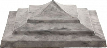 Крышка на столб Пагода с покрытием 400x400x140 мм серый мрамор Вилес 
