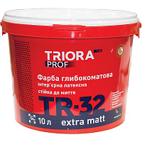 Краска латексная водоэмульсионная Triora TR-32 extra matt глубокий мат белый 10л 