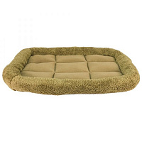 Лежак FX home для котов и собак "Комфорт" 56х46х8 см коричнево-оливковый