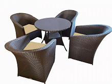 Комплект мебели TERICO Барселона с круглым столом коричневый 