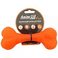 Игрушка для собак AnimAll Кость 15 см оранжевая 88122
