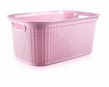 Корзина Ucsan Plastik KNIT прямоугольная 38 л розовый 