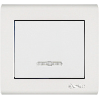 Выключатель одноклавишный Makel Manolya с подсветкой 10 А 250В белый 41001021