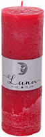 Свеча Рустик цилиндр красный Cardinal C5516-200 Luna