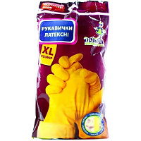 Перчатки латексные Добра господарочка крепкие р.XL 1 пар/уп. желтые 