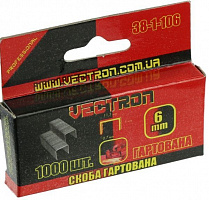Скобы для ручного степлера Vectron 6 мм тип 53 (А) 1000 шт. 38-1-106