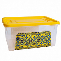 Ящик для хранения Vivendi Вышиванка желтый 70x120x160 мм