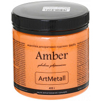 Декоративная краска Amber акриловая оранжевый серебряный 0.4кг