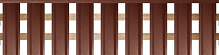 Декоративное ограждение Евроштакет Заборчик 300х1250 мм коричневый